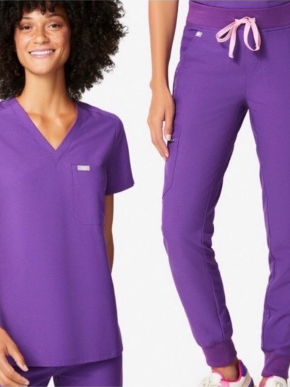 Figs Set - High Waisted Zamora and Catarina One Pocket Scrub Top * NWT *